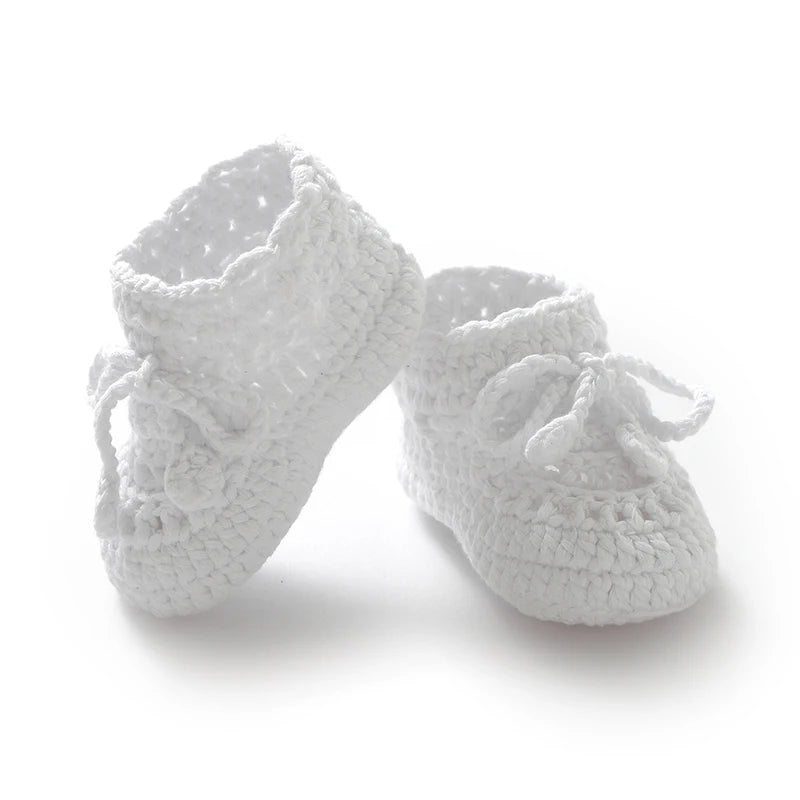 Vintage-Inspired Moccasin Knit Baby Booties (0-18M)