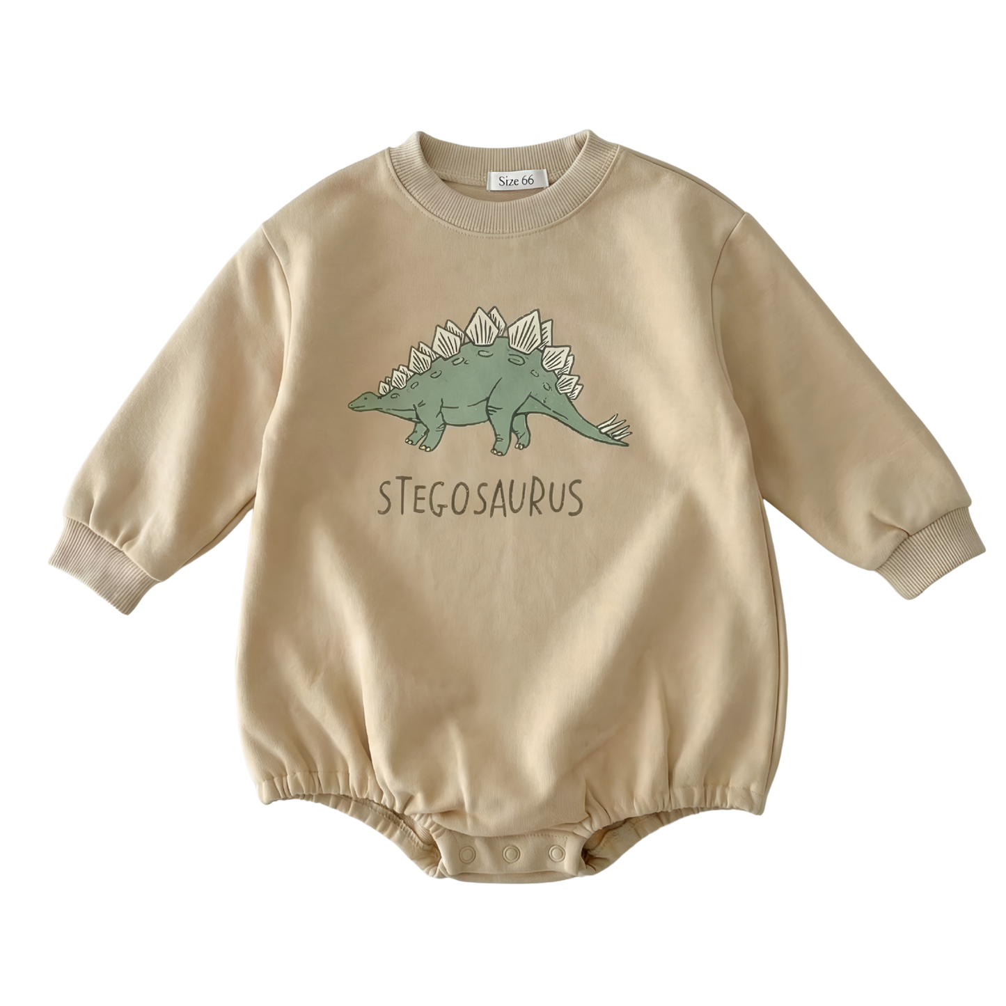 Baby Boys & Girls Dinosaur Sweatshirt Romper - Cotton Unisex Bodysuit (1-18M)