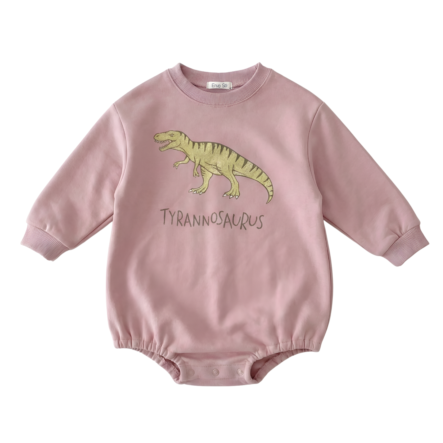 Baby Boys & Girls Dinosaur Sweatshirt Romper - Cotton Unisex Bodysuit (1-18M)