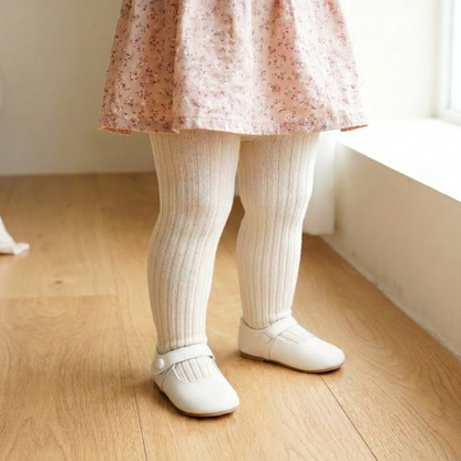 4-Pack Kids & Baby Soft Cotton Striped Tights - All-Season Ribbed Stockings (6M- 12Y)