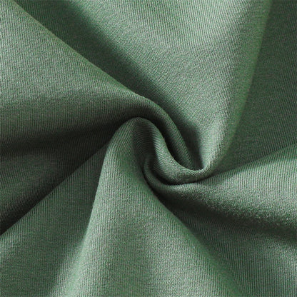 Macro view highlighting the soft weave, quality stitching, and plush texture of the cotton-blend sweatshirt romper fabric.
