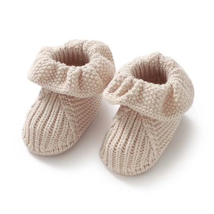 Soft-Knit Solid Ruffled Baby Booties (0-18M)