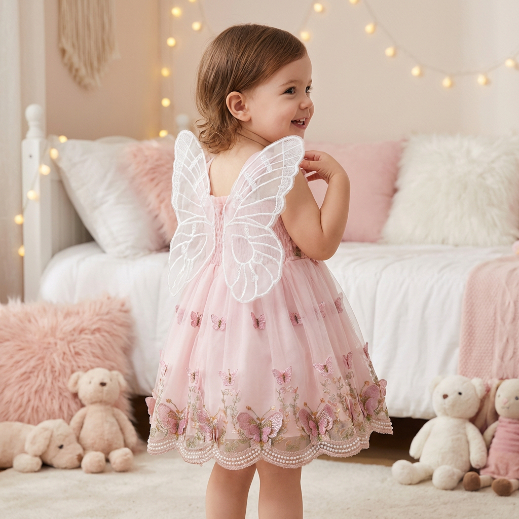Butterfly Fairy Baby Girls Princess Dress