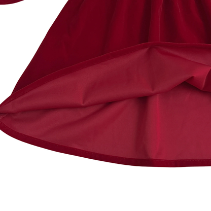 Toddler Girl Red Christmas Dress | Smocked Holiday Outfit with Collar (2-6T)