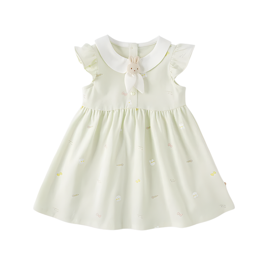 Girls Bunny Easter Dress - Cotton Summer Party Dress (24M-9Y)